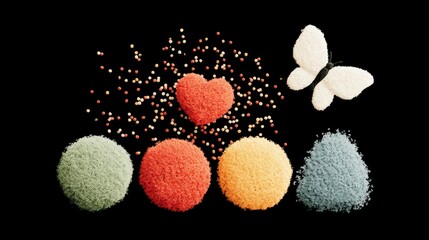 Colorful Spices  Heart  Butterfly  Y2K Aesthetic Food Photography