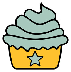 Cute Cupcake Sticker