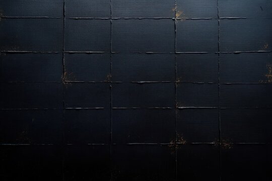 Abstract minimalistic dark grid pattern background with soft lighting and matte texture