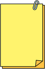 Yellow Note paper Memo Text Frame
