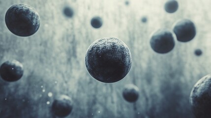 Floating orbs representing tasks aligning in calming motion