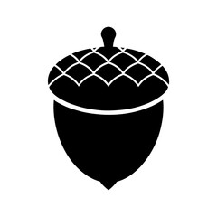 acorn-vector-silhouette illustration