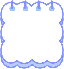 Wavy Shape Notebook Text box
