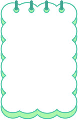 Wavy Shape Notebook Text box
