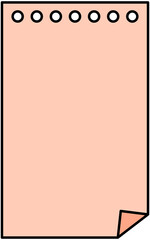 Blank Pink Paper Notebook
