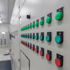 control panel of the power station