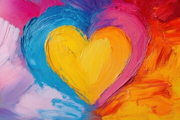 Colorful heart design for charity campaigns and fundraising, dynamic close-up visuals for awareness materials or posters, perfect for enhancing outreach and promoting philanthropic efforts