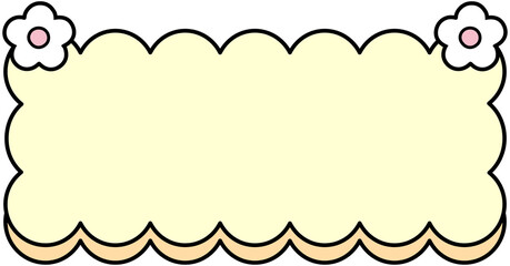 Wavy Frame With Small Flower Decor
