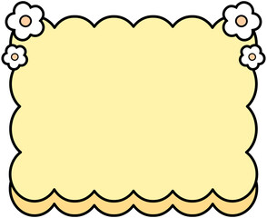 Wavy Frame With Small Flower Decor
