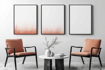 Vertical poster mockup ideal for interior designs.