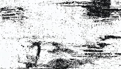 Grunge overlay layer. Abstract black and white vector background. Grunge grain texture effect. Rough black and white texture vector.