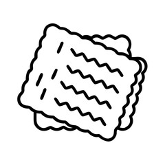 Delicious cracker stack illustration vector, salty snack, food, appetizer, crispy treat design