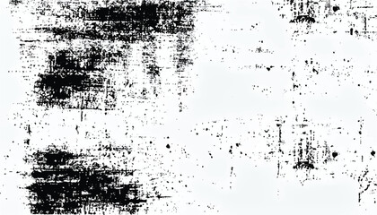 Grunge overlay layer. Abstract black and white vector background. Grunge grain texture effect. Rough black and white texture vector.