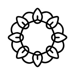 Leaf circle wreath vector design for nature decoration element floral ornament illustration graphic design