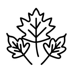 Autumn leaves vector graphic: maple leaf illustration for fall season designs and thanksgiving decor