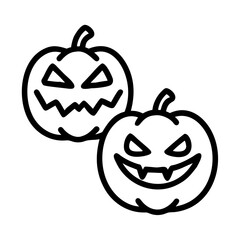Halloween pumpkins vector illustration spooky jack o lanterns halloween season design element clip art