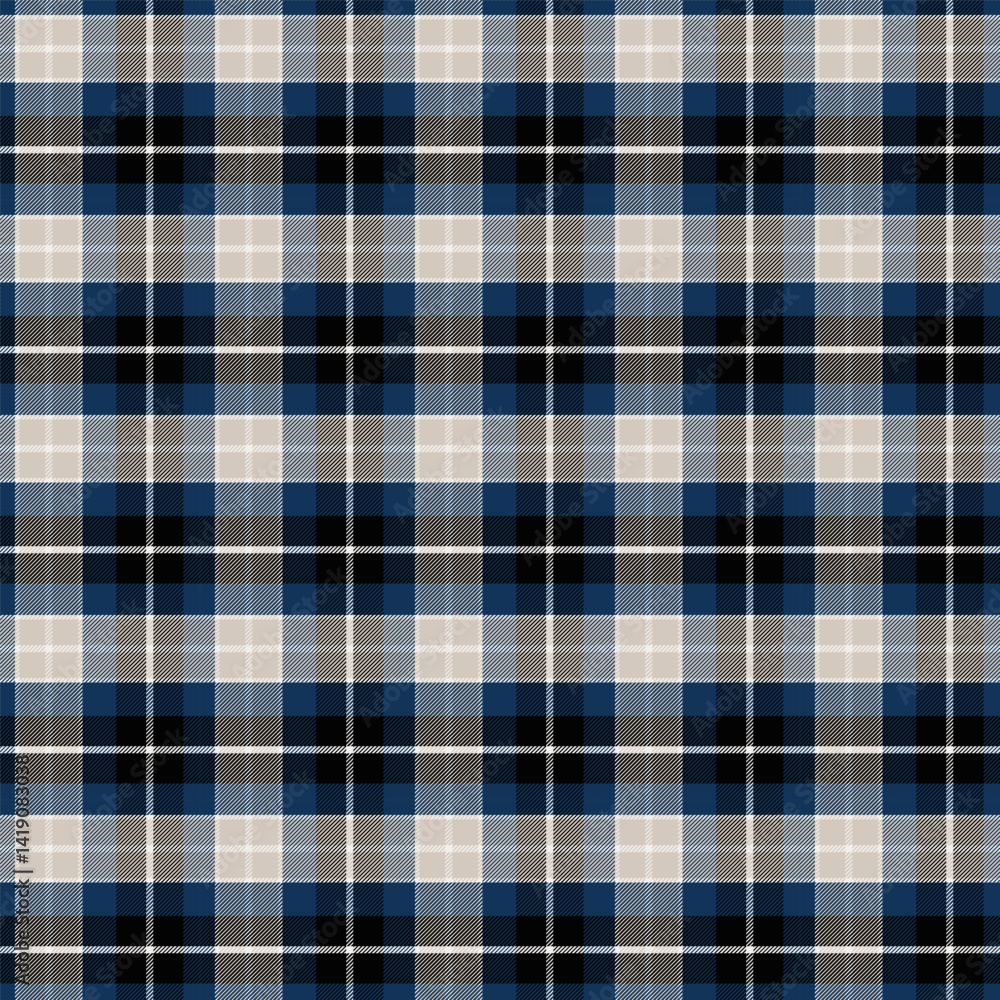 Sticker plaid with twill weave repeat pattern.classic country gingham checkered tartan seamless pattern .vec