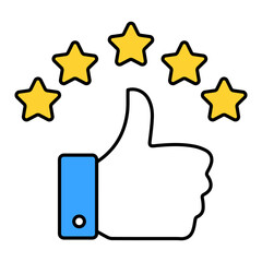 Obraz premium 5 Star Customer Reviews Icon. User Rating and Positive Feedback Badge