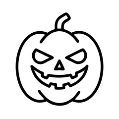 Halloween pumpkin vector illustration, jack o lantern clip art, spooky halloween decoration idea