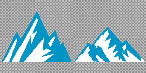 Vector set mountains icons outline vector. Mountain pick icon set collection vector design. Minimalist mountain silhouette vector set for graphic design projects. Mountain silhouette design 