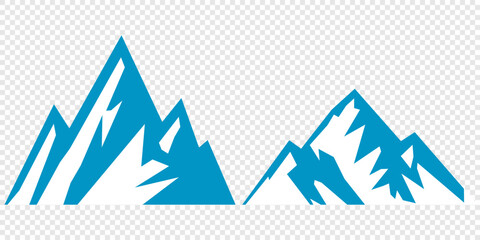 Vector set mountains icons outline vector. Mountain pick icon set collection vector design. Minimalist mountain silhouette vector set for graphic design projects. Mountain silhouette design 