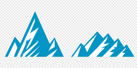 Vector set mountains icons outline vector. Mountain pick icon set collection vector design. Minimalist mountain silhouette vector set for graphic design projects. Mountain silhouette design 