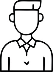 Man businessman character holds blank sign symbol