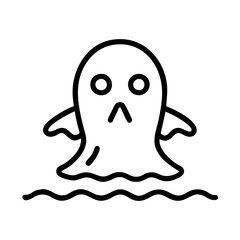 Halloween ghost spooky spirit vector illustration for halloween haunted house decoration clip art