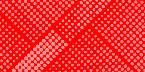 White dot and red pop art creative concept colorful retro pattern dotted halftone design background, seamless dot pattern creating and stylish abstract design geometric grunge texture background.