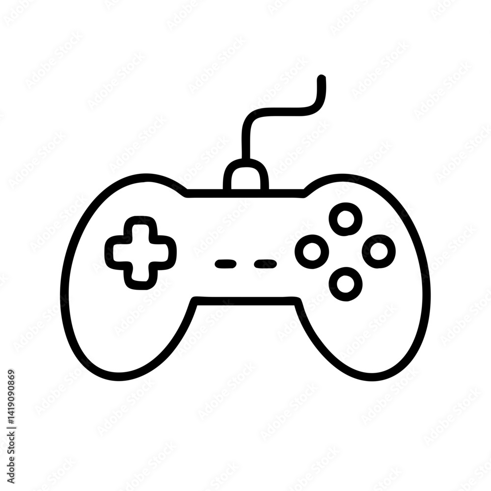 Aufkleber game controller vector illustration for console gaming and esports design projects and more media