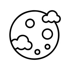 Obraz premium Full moon with clouds vector illustration astrology astronomy celestial lunar night sky drawing
