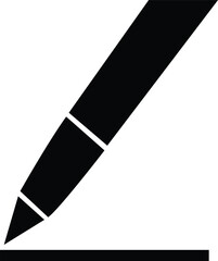 Silhouette Pen Icon Write Symbol Vector