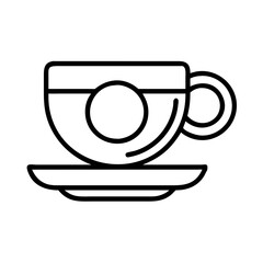 Coffee cup vector icon illustration, tea cup graphic, coffee break time, cafe and restaurant design element