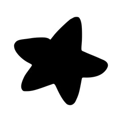 Stars hand drawn icon vector. Hand draw elements illustration sign. Space symbol or logo.