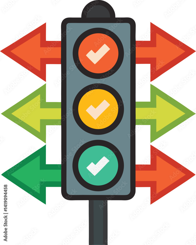 Aufkleber this vector illustration shows a set of vector arrows for direction and way design
