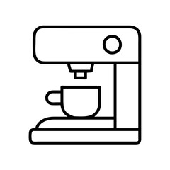 Coffee maker machine vector illustration, espresso maker appliance for coffee shop and home use