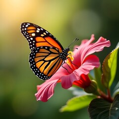 Fototapeta premium Butterfly on flower