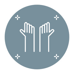 Obraz premium Hands Reaching Out Icon