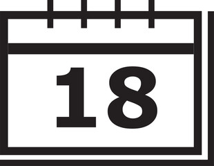 Vector calendar icon.