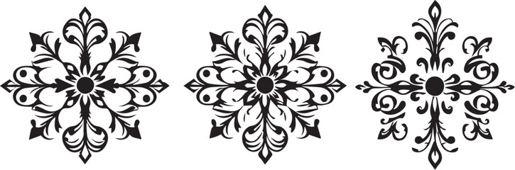 Fototapeta premium A set of elements, symbols, ornaments, mandalas. Hand drawn vector illustration 