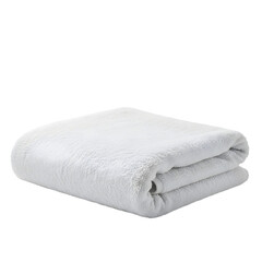 Soft White Towel, Folded Neatly, Transparent Background