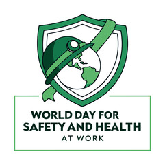  World Day for Safety and Health at Work vector 