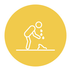 Fototapeta premium Vomiting Icon