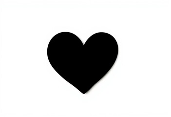 Single continuous line minimalist black heart on white background, black line, love
