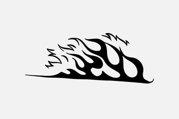 Outline Flame Hand Drawn Vector Image