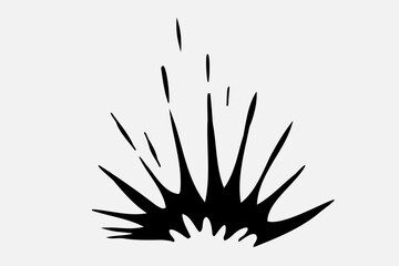 Outline Flame Hand Drawn Vector Image