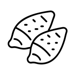 Sweet potato vector illustration, healthy food, root vegetable, yam, cooking ingredient, outline art