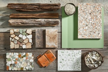Sample Tiles and Wood