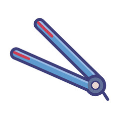 Modern Flat Icon of a Hair Straightener Design