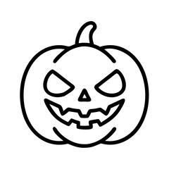 Halloween pumpkin vector illustration for spooky season autumn holiday jack o lantern design
